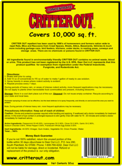 Rodent Repellent, Mouse Repellent, Rat Repellent, Squirrel Repellent, Raccoon Repellent